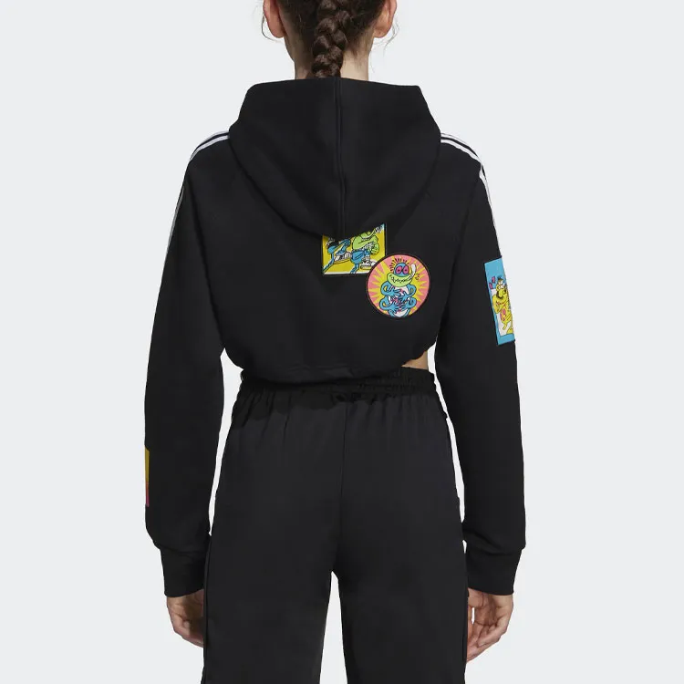Adidas X Jeremy Scott Women'ss Cropped Hoodie Black-3
