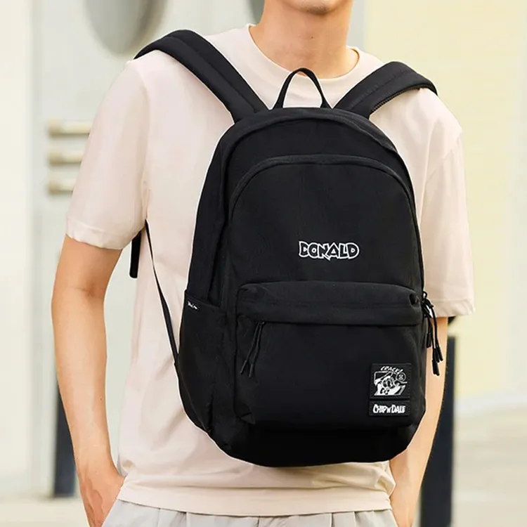 LiNing Disney Collaboration Fabric Backpack Regular Unisex Pure Black-5