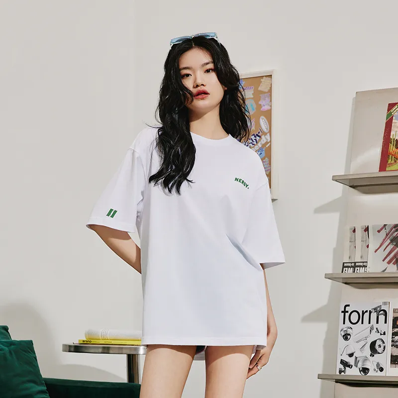 NERDY Straight Elbow Length Sleeved T Shirt Unisex White-2