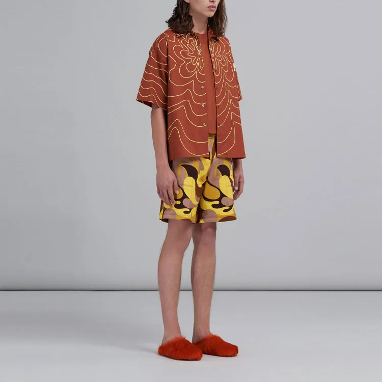 MARNI Vibrating Flower Bowling Shirt-2