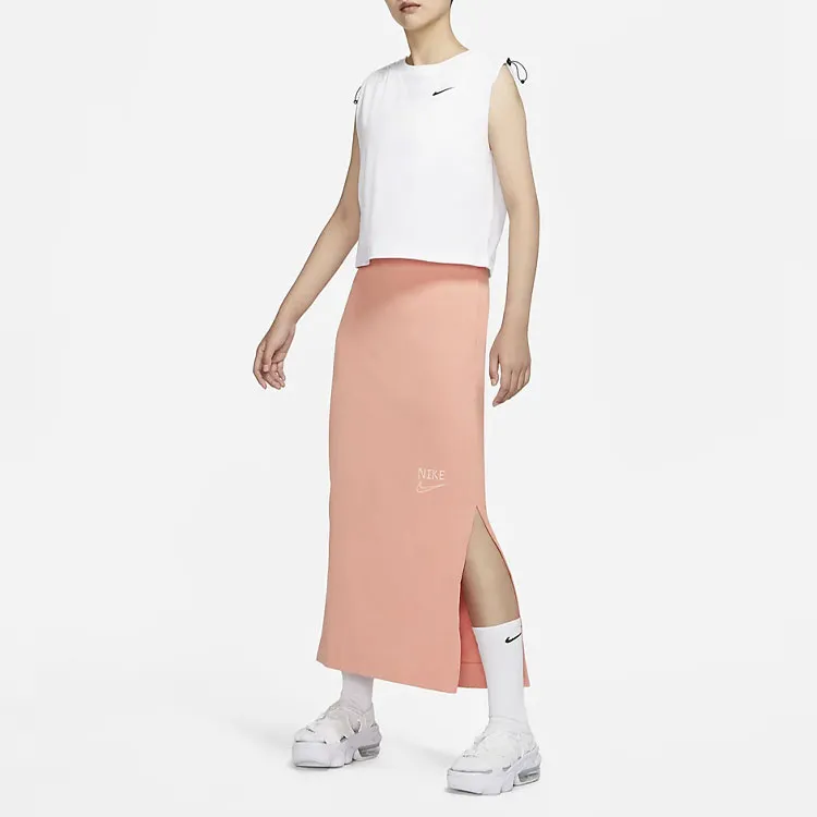 Nike Casual Long Skirts Women's Orange Pink-5