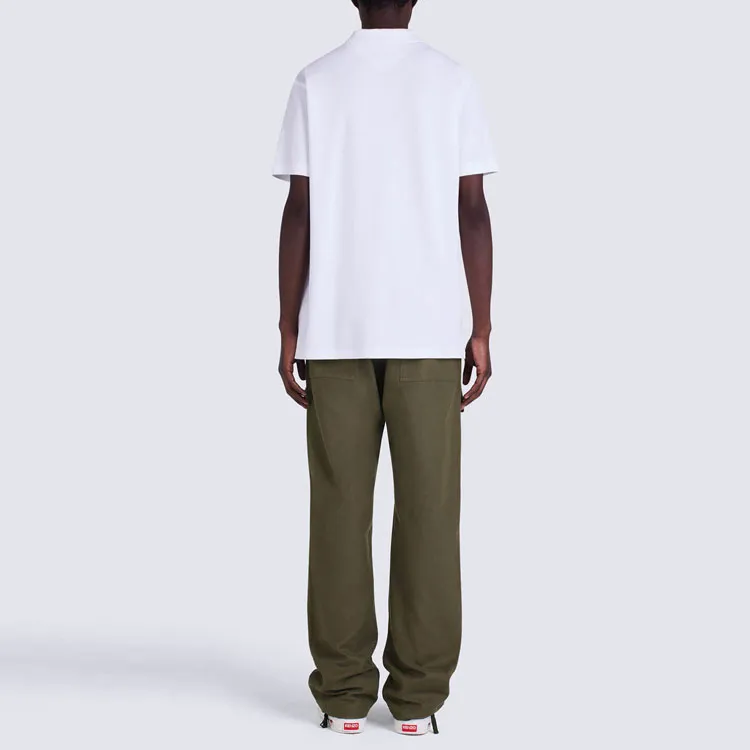 KENZO Logo Embroidered Short Sleeved Polo Shirt-3