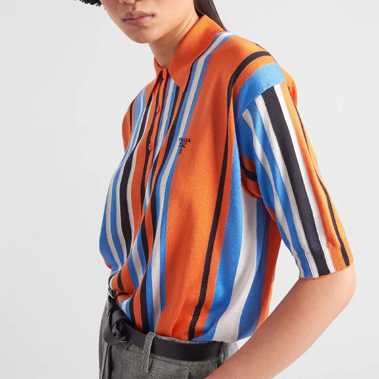 PRADA Polo Shirts Men Orange-3