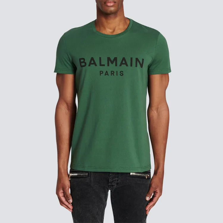 BALMAIN T-Shirts Men Green-5