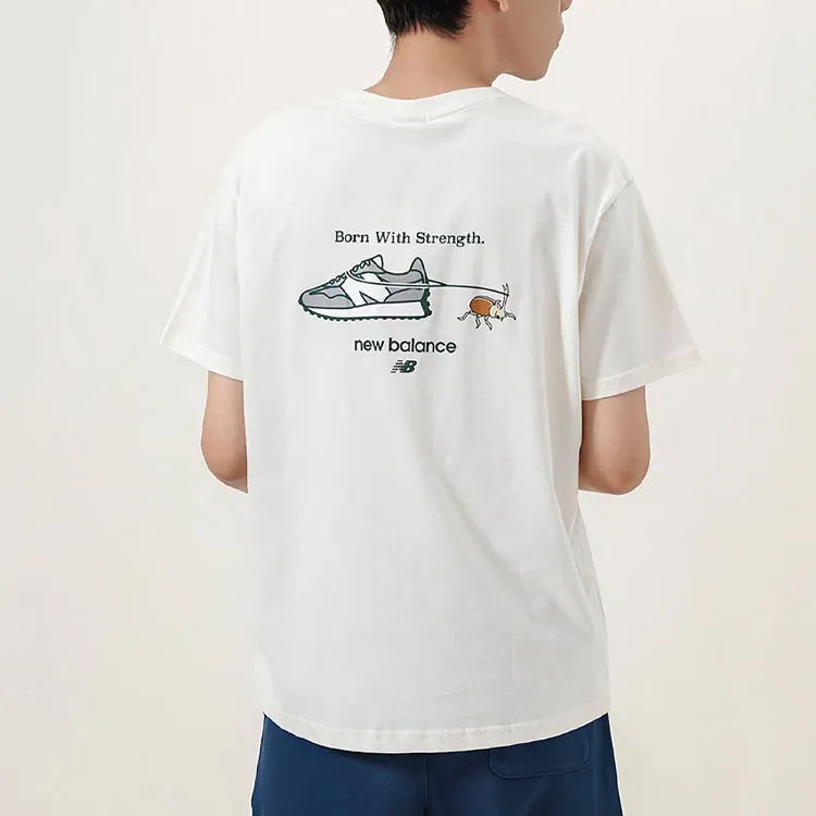 New Balance T Shirt Men's Beige-3