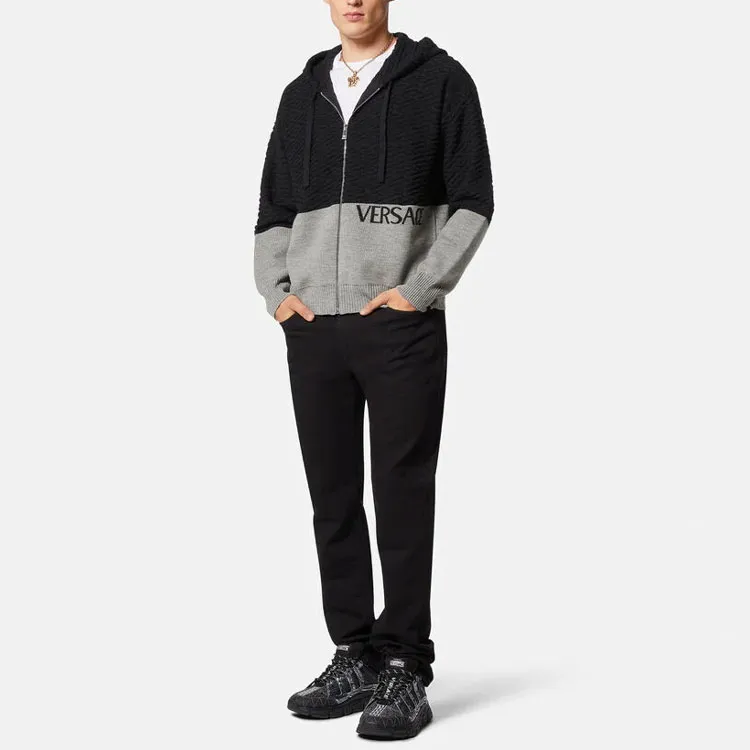 VERSACE Sweaters Men Black Gray Color-1