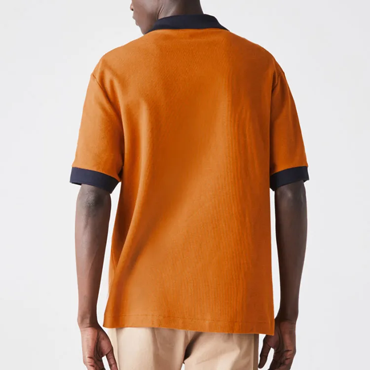 LACOSTE Polo Shirts Men Pumpkin-4