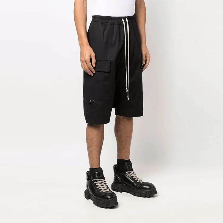 RICK OWENS Drawstring Cargo Pods Bermuda Shorts-1