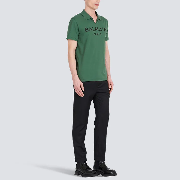 BALMAIN Polo Shirts Men Green-3