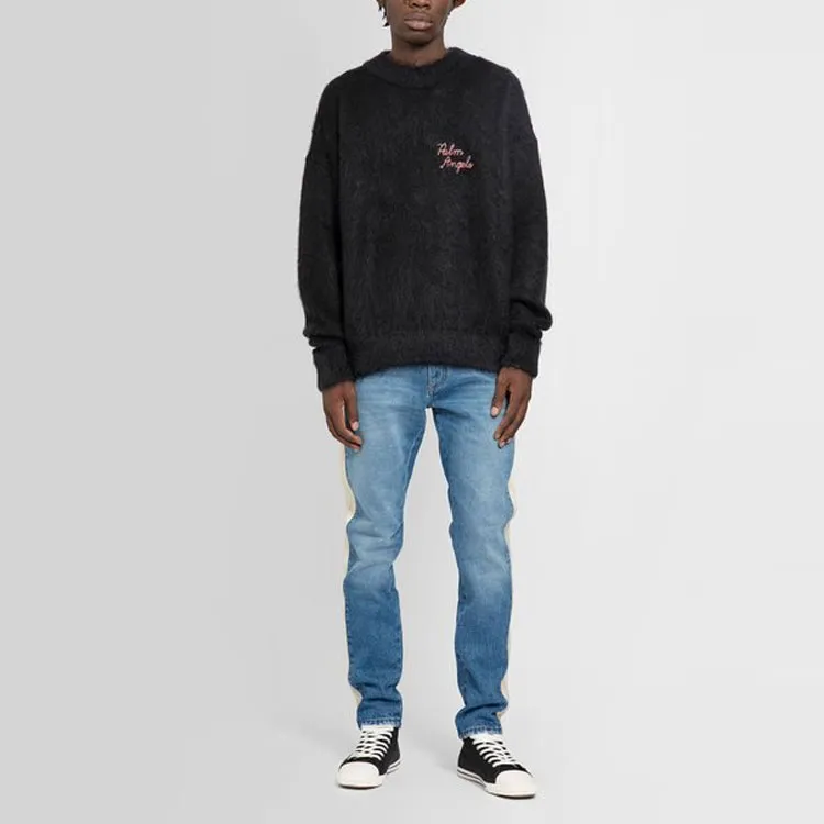 PALM ANGELS Logo Intarsia Crewneck Jumper-1