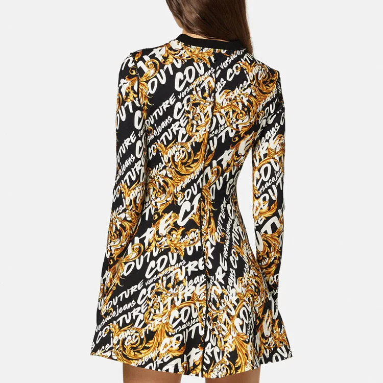 VERSACE JEANS COUTURE Long Sleeved Dresses Women's Black-3