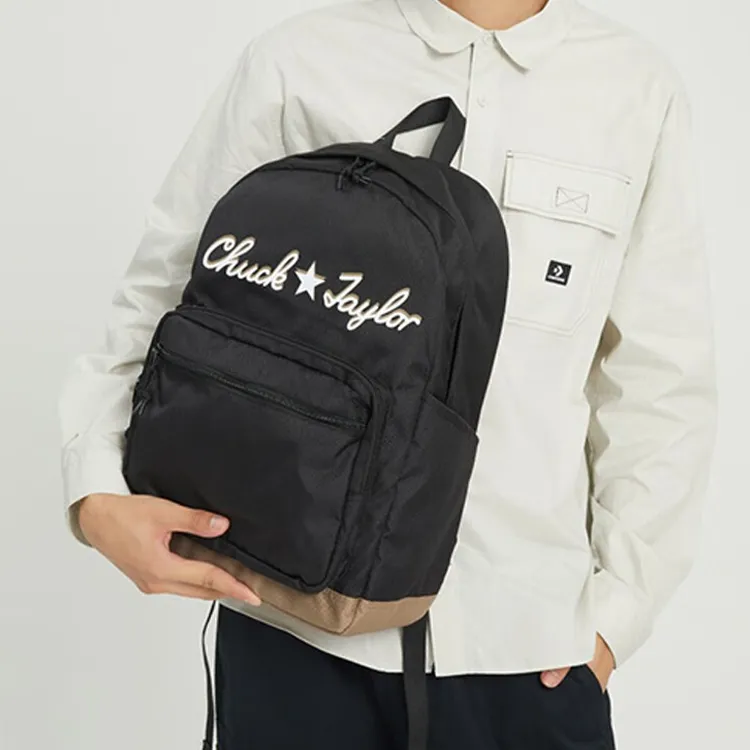Converse Polyester Backpack Regular Unisex Black Brown-2