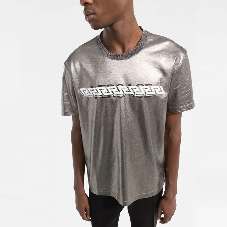 VERSACE T Shirts Men Silver-4
