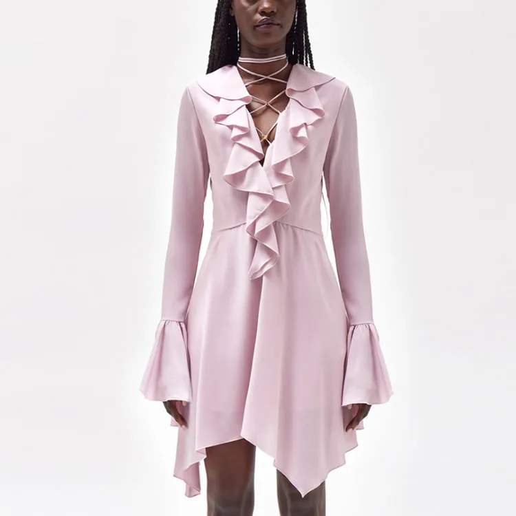 Blumarine Long-Sleeved Dresses Women's Pink-2