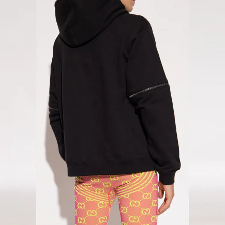 GUCCI Removable sleeve GUCCI Sunset print Hoodie-2
