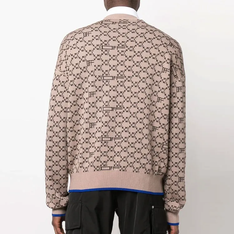 OFF-WHITE All-over Monogram Crew Neck Jumper-2