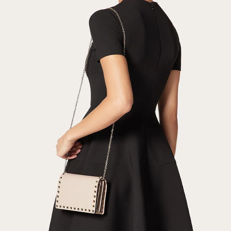 Valentino Leather Handbag, Shoulder Bag Women's Brown-4