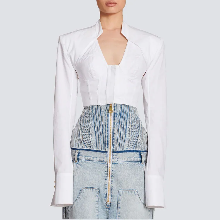 BALMAIN Cropped Shirt-3