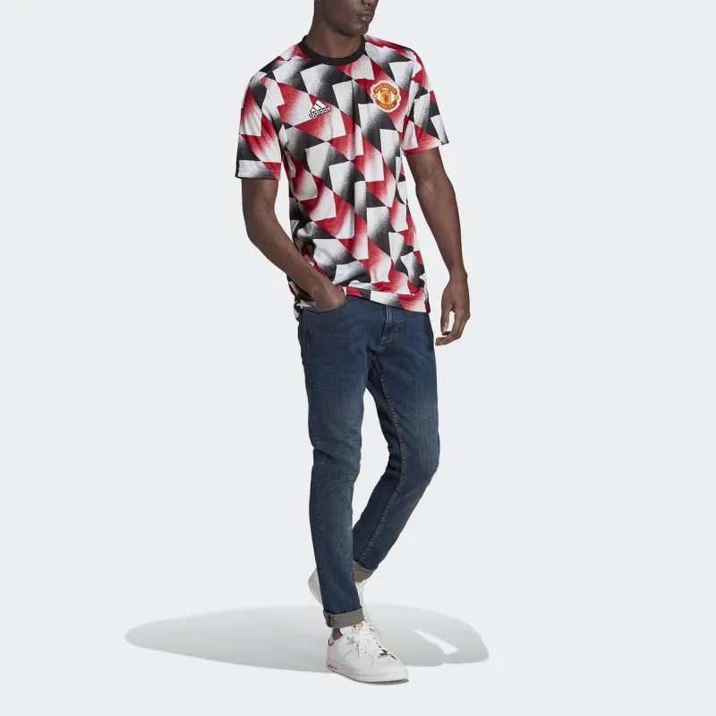 Adidas MANCHESTER UNITED THEATRE OF DREAMS Soccer Jerseys Men White Red Black-2