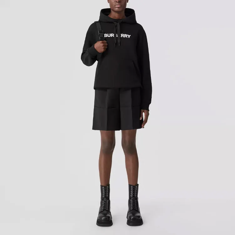 Burberry Logo Print Hoodie 'Black'-2