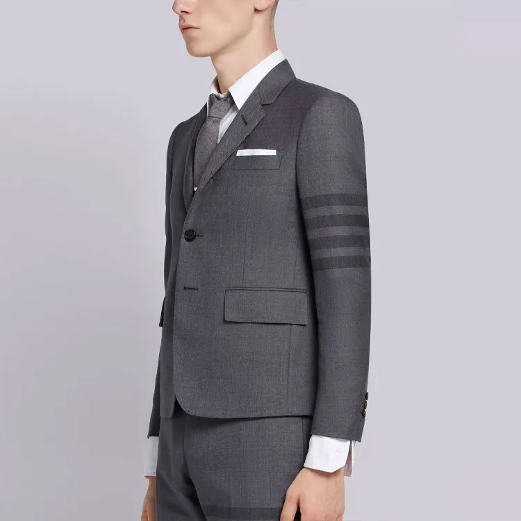 THOM BROWNE Business Suits Men Medium Gray-4