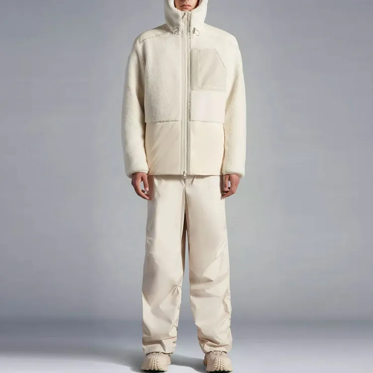 Moncler FW22 Solid Color Hooded Down Jacket Men's Beige-1