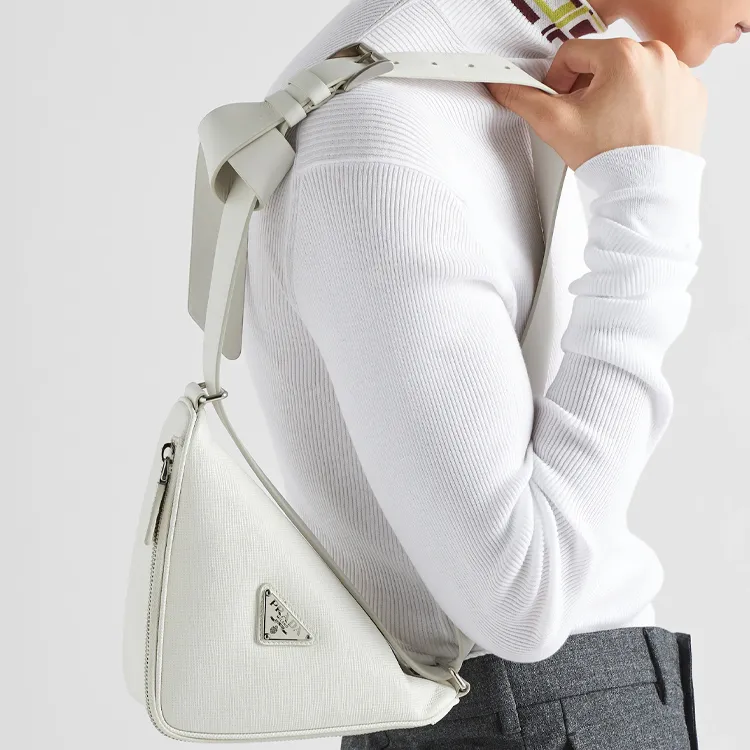 PRADA Saffiano Saffiano Leather Fanny Pack Men's White-5