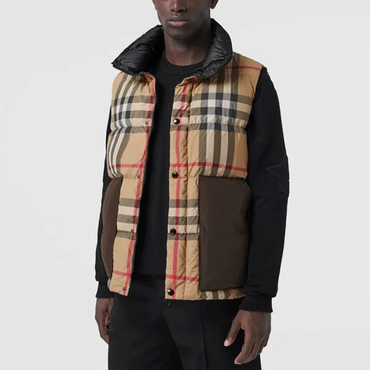 Burberry Check Print Padded Down Vest-3