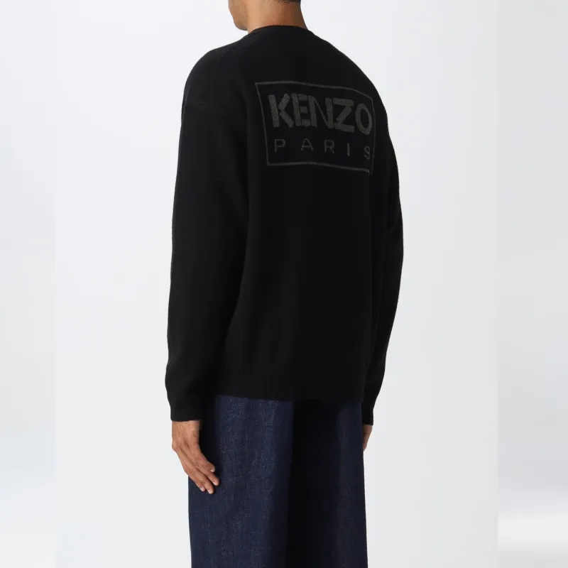 KENZO Patch detail Wool Cardigan-3