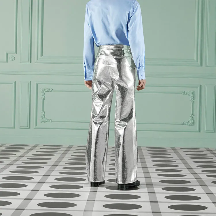 GUCCI Casual Pants Men Silver-4