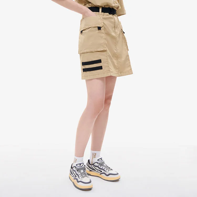 FILA FUSION Casual Short Skirts Women's Timber Khaki-5