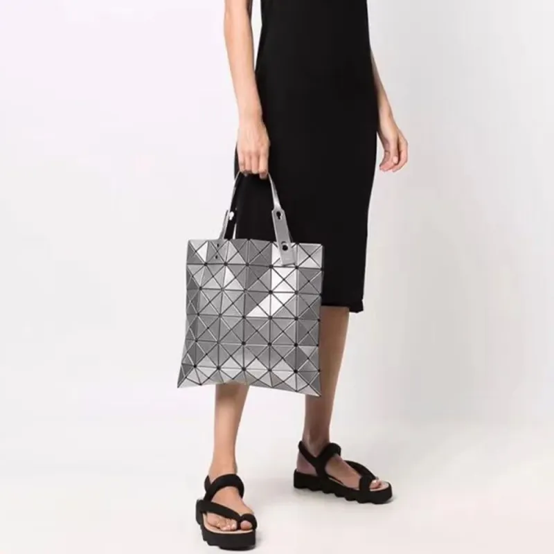 ISSEY MIYAKE PVC Tote Bag, Shopping Bag, Laptop Bag, Handbag, Shoulder Bag Women's Silver-4