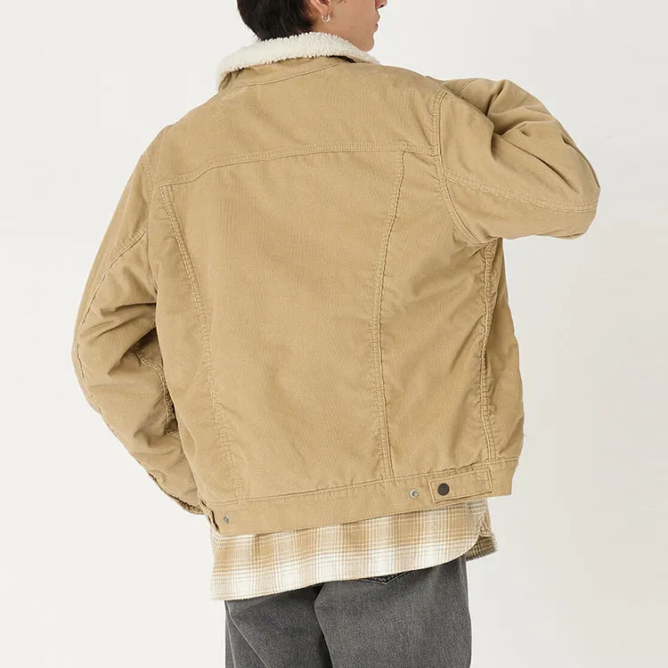 Levis Velvet Jackets Men Khaki-4