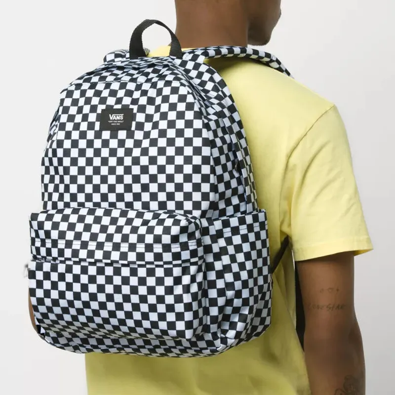 Vans Old Skool Polyester Backpack Regular Unisex Black & White-3