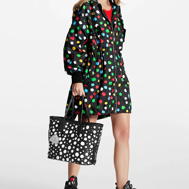 LOUIS VUITTON X Yayoi Kusama Neverfull Mm Black/White-7