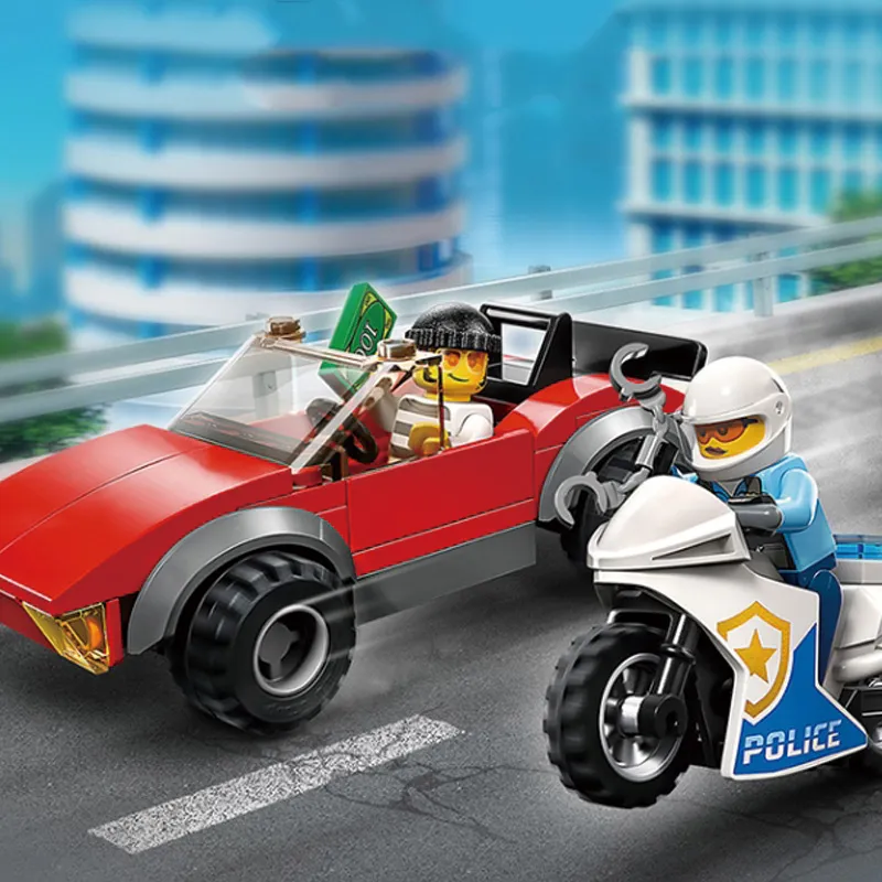 LEGO Police Bike Car Chase Building Blocks 60392-1