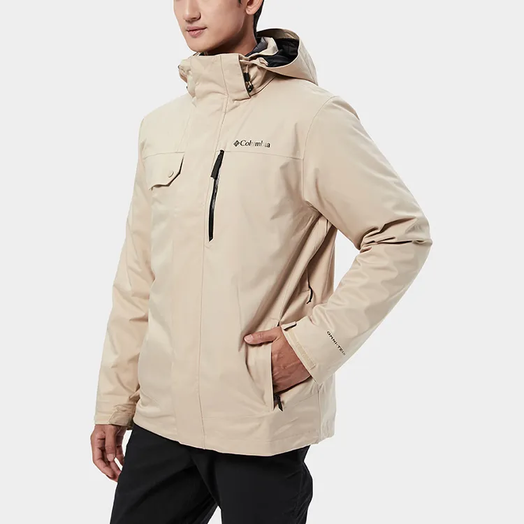 Columbia Waterproof And Windproof Windbreaker Jacket Men's Khaki-5
