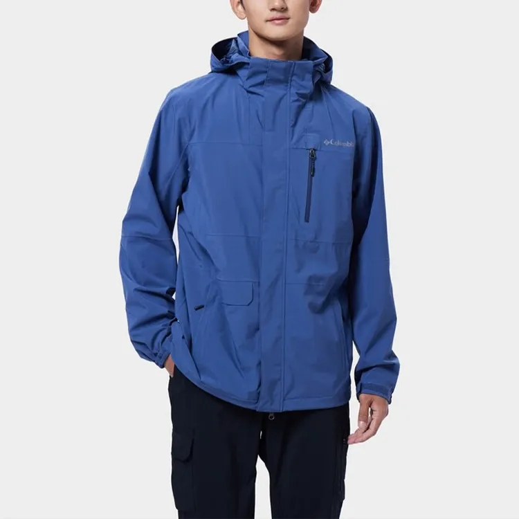 Columbia Outdoor Hiking Windbreaker Jacket Men's Blue-2