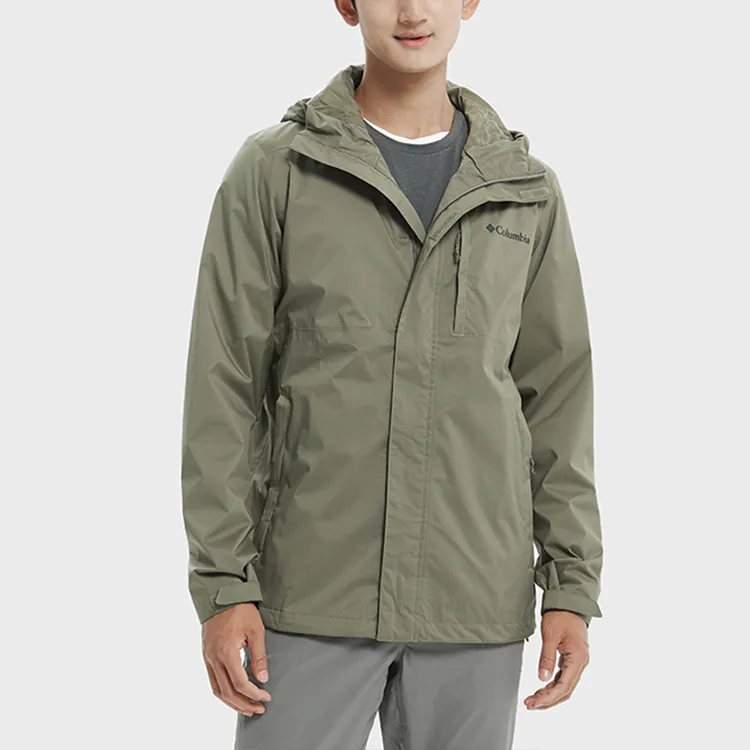 Columbia Outdoor Hiking Windbreaker Jacket Unisex Green-2
