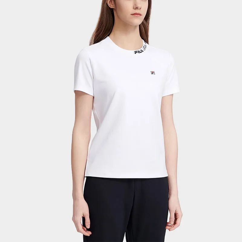 FILA Set in Sleeve T Shirt Women's Standard White-2