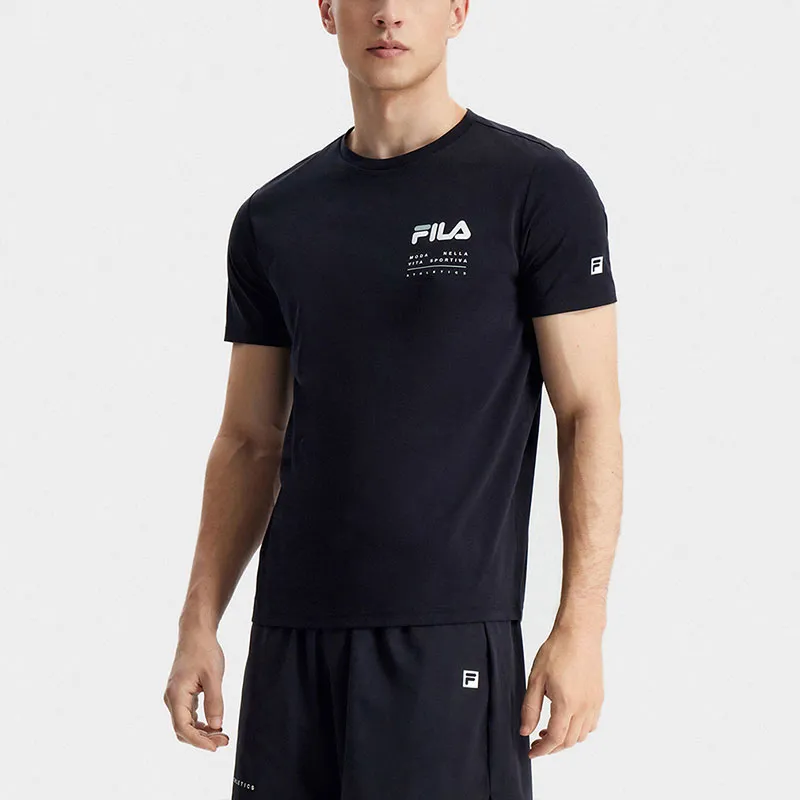 FILA Set-in Sleeve T-Shirt Men's Pitch Black-5