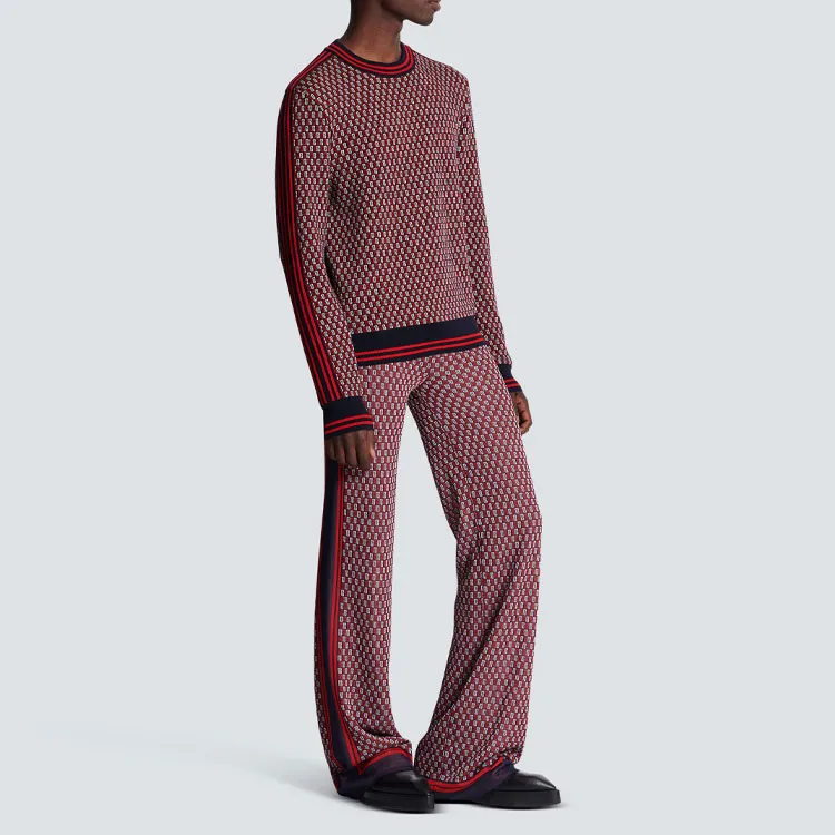 BALMAIN Monogram Check pattern Jumper-5