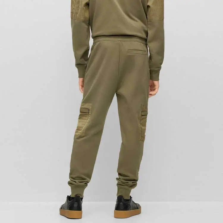 HUGO BOSS Drawstring waist Cotton Track Pants-3