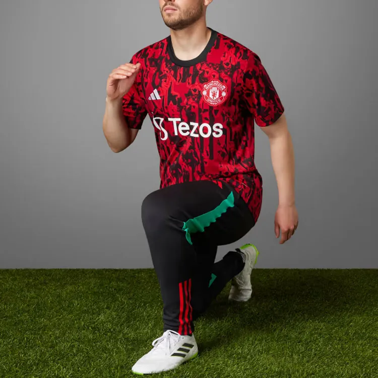 Adidas Manchester United Soccer Jerseys Men Red Black-6