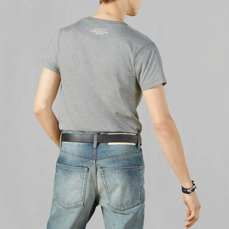 GUCCI Split Neck Short Sleeved T Shirt-9
