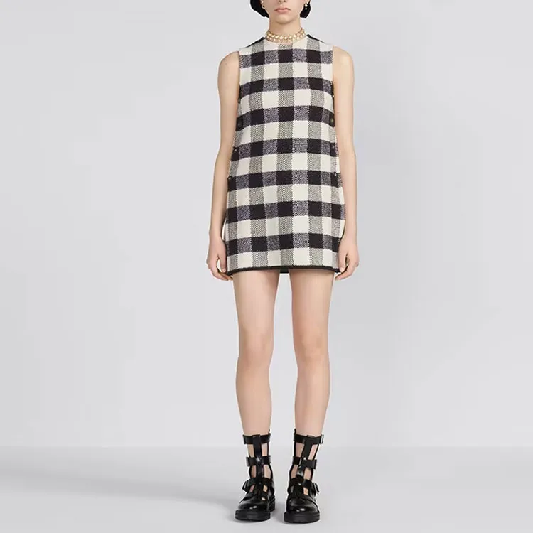 DIOR SS23 Sleeveless Dress Women's Gray-2