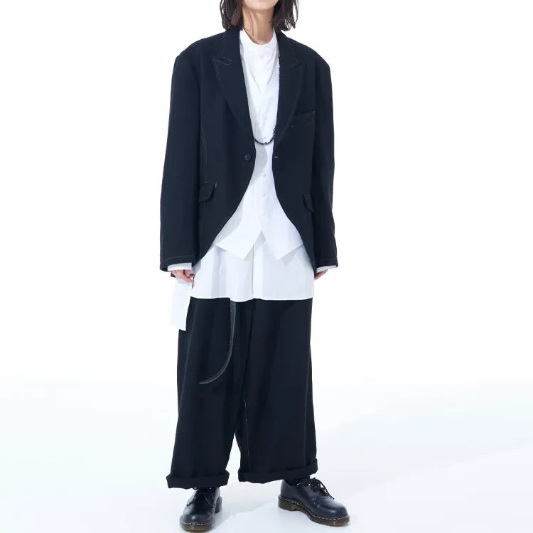 Yohji Yamamoto Jacket Unisex Black-3