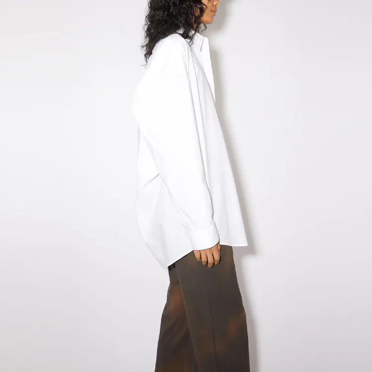 Acne Studios Ance Studios Button Up Curved Hem Shirt-3