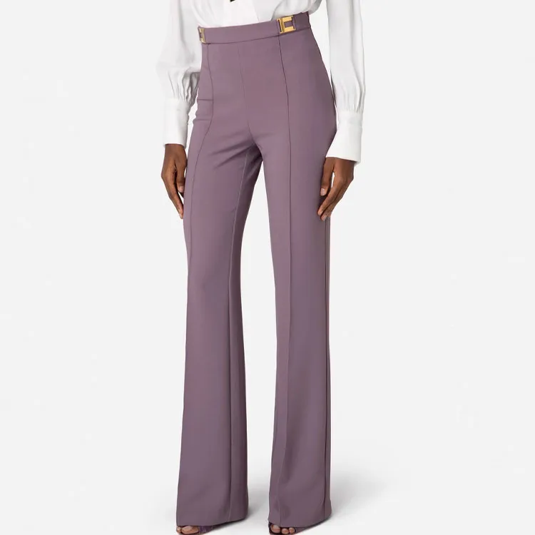 Elisabetta Franchi Casual Pants Women's Purple-2