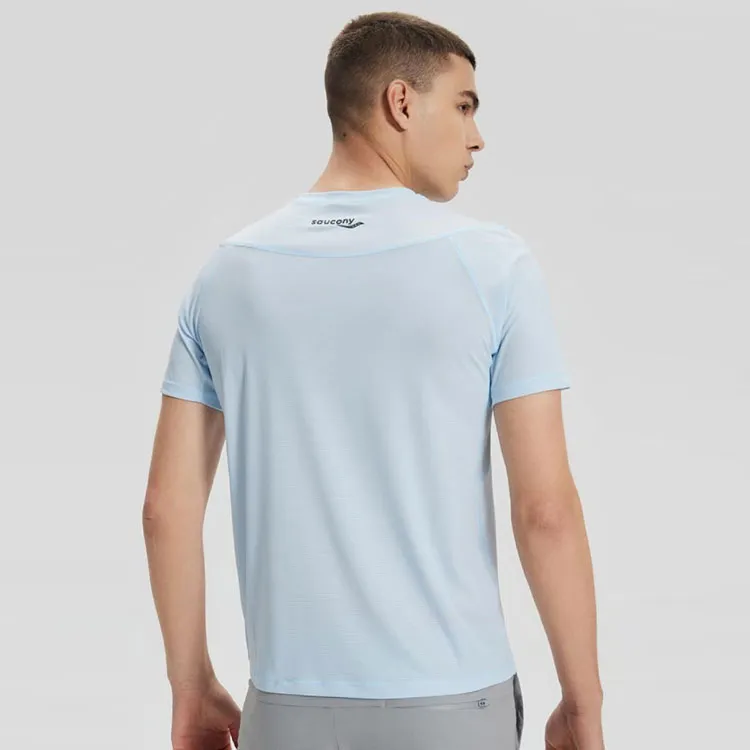 Saucony T Shirts Men Light Blue-3
